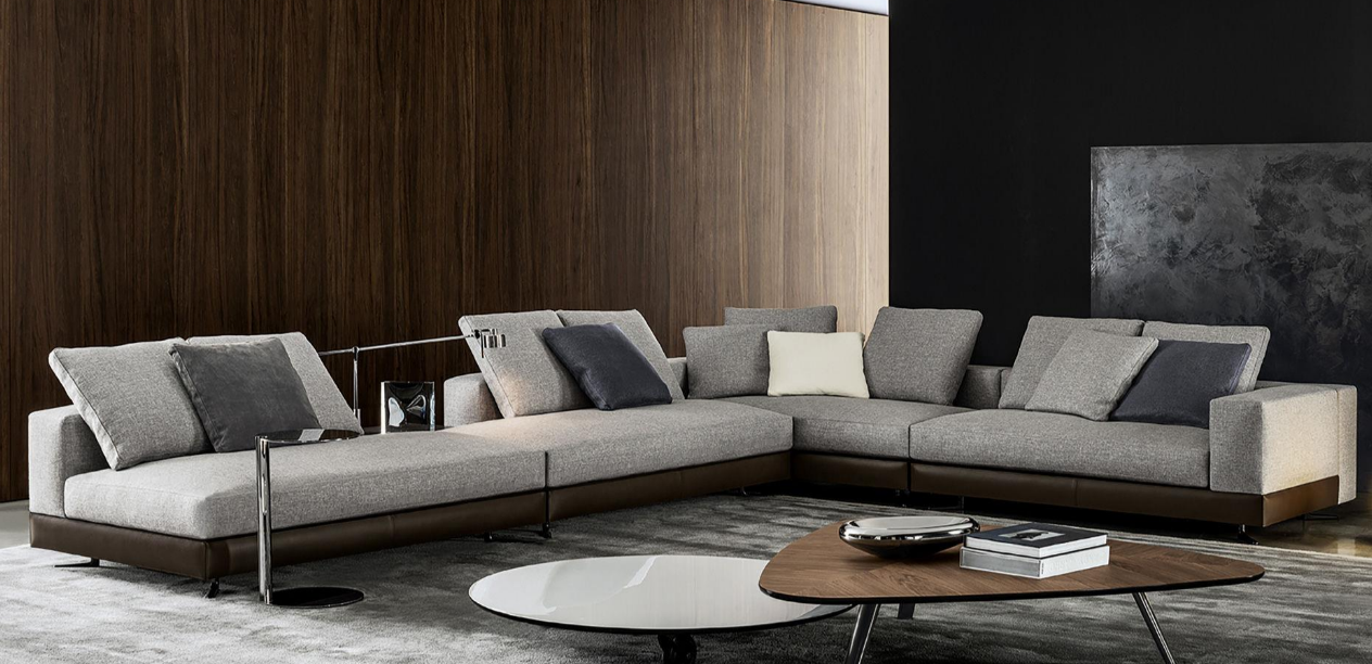 WHITE SADDLE-HIDE SOFA